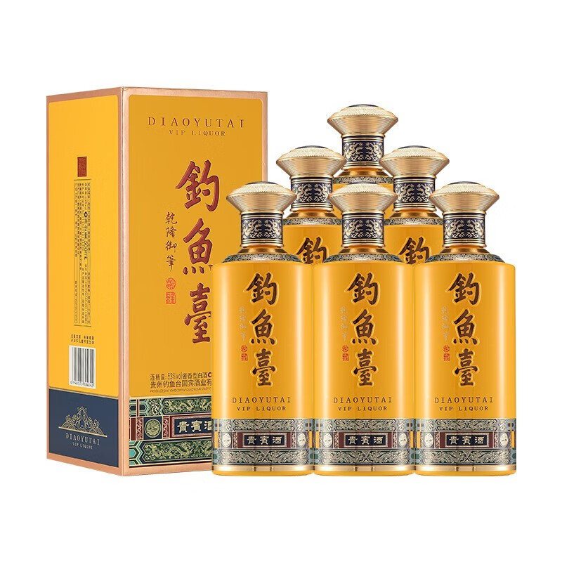 钓鱼台贵宾酒第三代酱香型白酒53度500ml6瓶整箱装ehamdhat