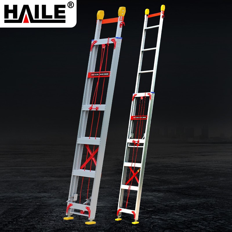海乐(haile)伸缩升降工程梯子 单面直梯 4米 铝合金材质 tz-04