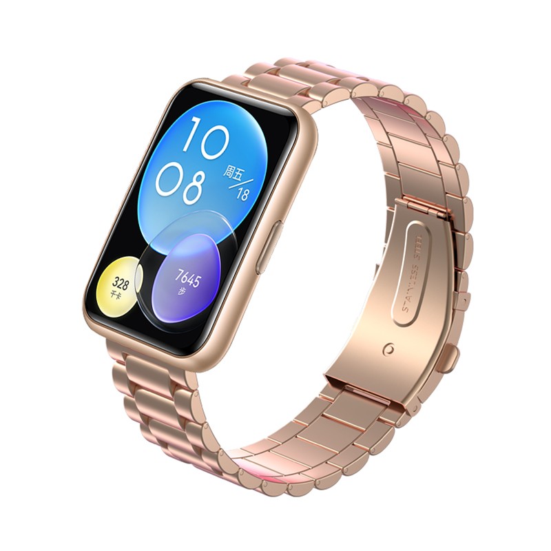 华为手表watch fit2/3金属三株钢手环fit1一代 new表带时尚/活力/雅致