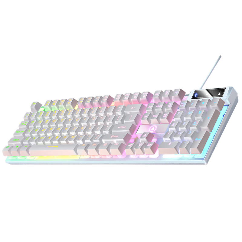 ����(YINDIAO) K500���̲ʰ������� ��е�ָ� ��Ϸ����羺�칫 USB��Ӽ��� ȫ�ߴ� ��ɫ������߼��� 35Ԫ