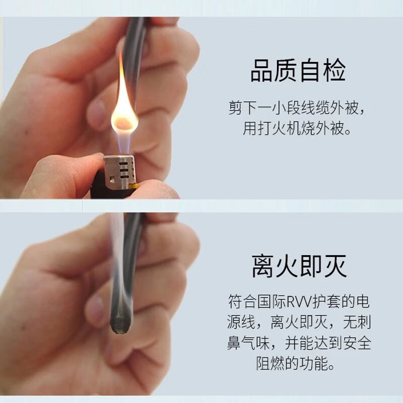 【精选】工程RVV电源线2芯3芯1.52.546平方三相电缆监控护套线家 国标2芯X1.5平方2000W+插头插座 35m