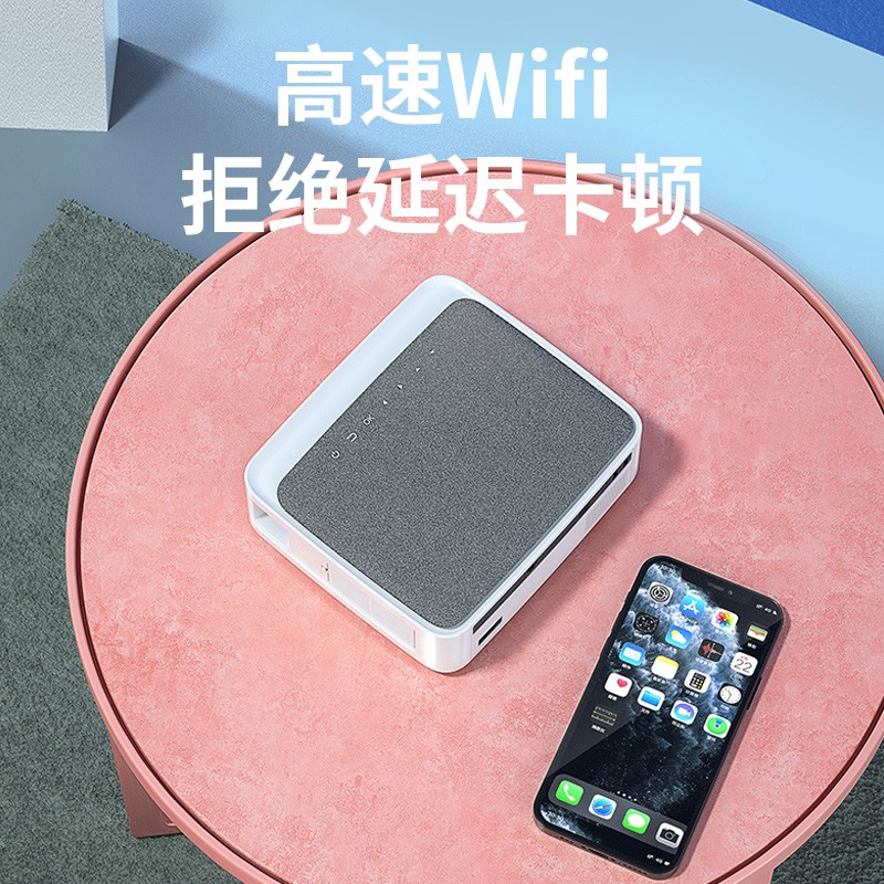 璟甄 M6 2021新款超高清4k投影仪家用办公投影机1080P便携式卧室智慧屏电视手机投屏家庭影院 雅典黑丨官方新升级丨智能语音版【电视级解析华为芯】
