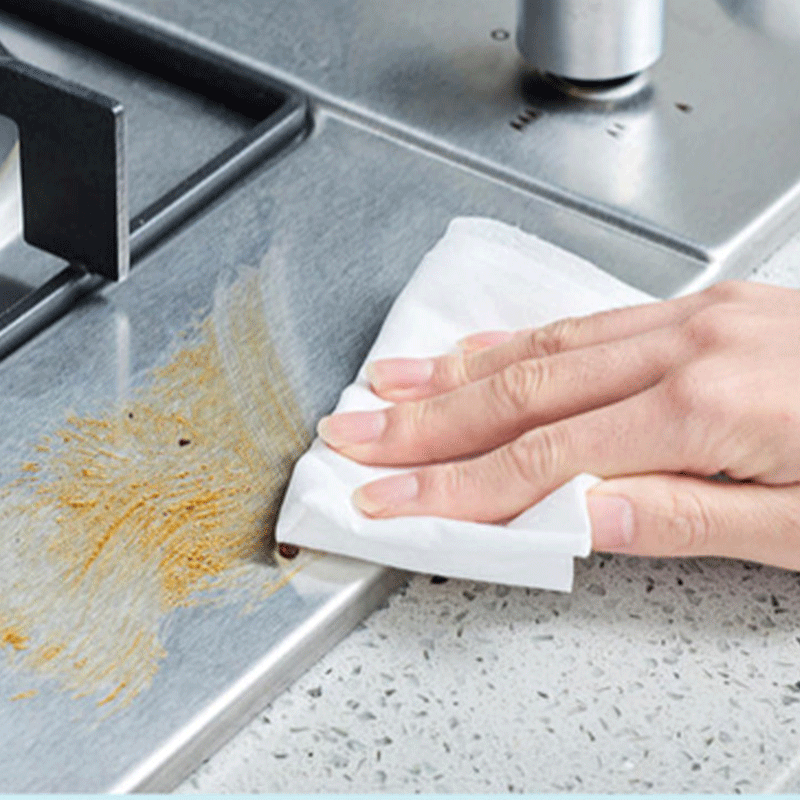 三仕达厨房湿巾60片翻盖去油污湿巾厨房用纸家用卫生清洁油烟机湿巾纸 1层 60抽*5包 【热卖爆款】