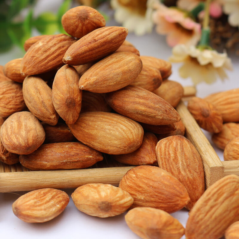 虎钢馋散装盐焗美国大杏仁 淡盐烘焙 无壳巴旦木仁杏仁坚果 250g