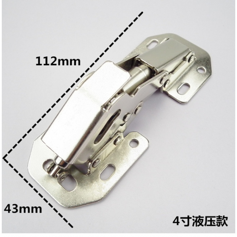 red免开孔铰链厨门缓冲弹簧合叶免开槽家具衣柜橱门柜门90度合页液压