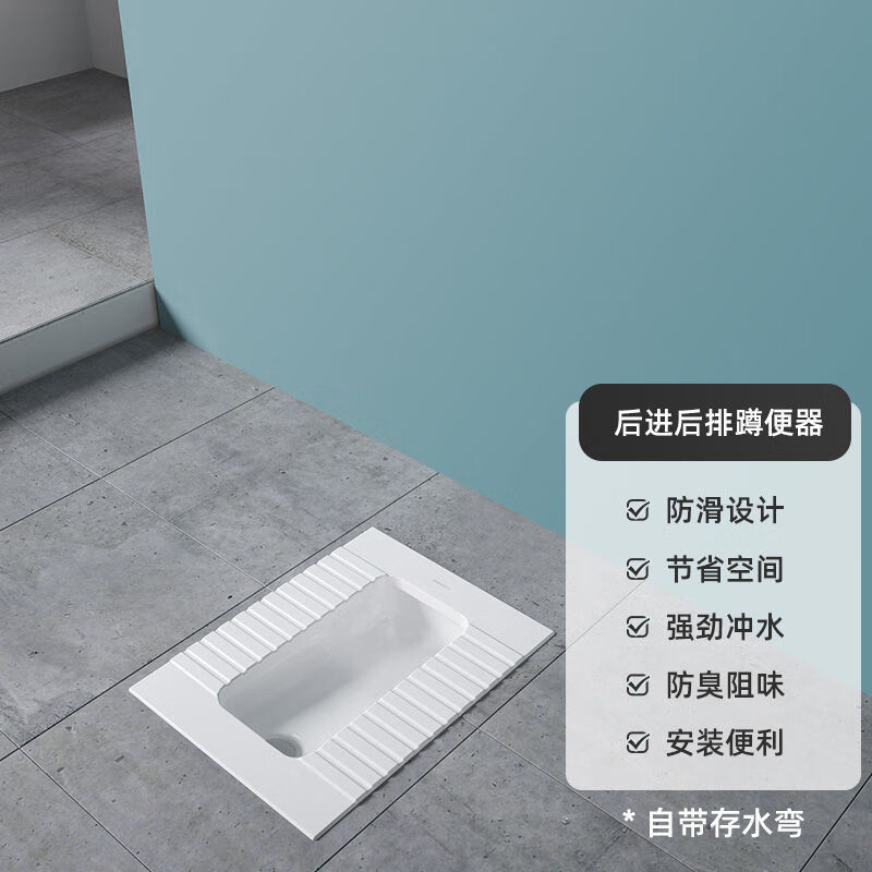 帝王洁具官方蹲便器蹲坑式水箱套装卫生间存水弯蹲厕便池 蹲便器带存