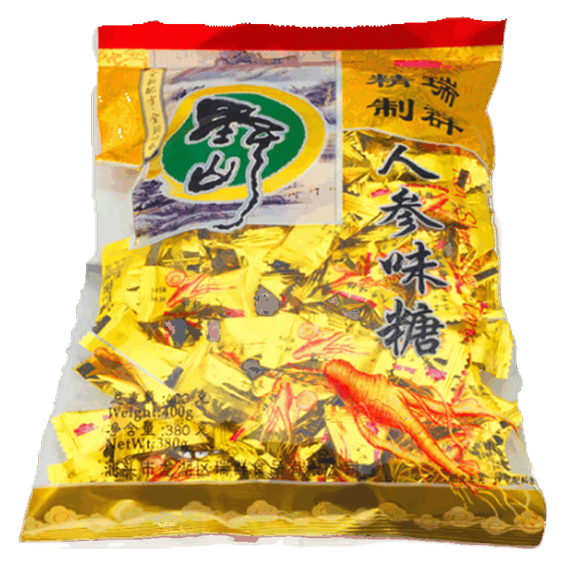 草木清源人參糖 人參味糖果 野山人參味硬糖 休閑辦公室零食懷舊小零食 人參味糖*2袋