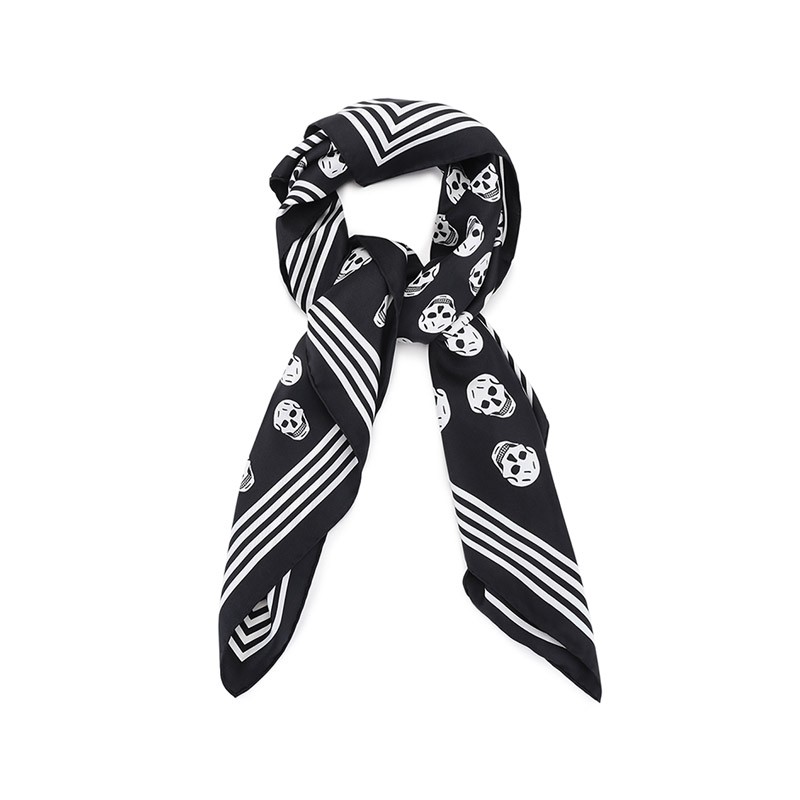 亚历山大麦昆(alexander mcqueen)amq 丝巾方巾骷髅头图案 590929