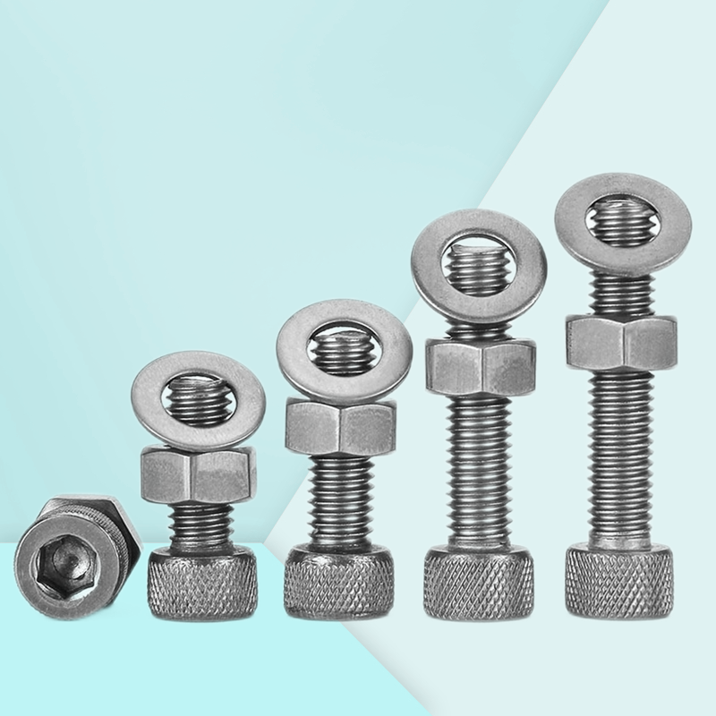 坚弓 m5 ta2纯钛内六角螺丝螺栓gr2钛合金杯头螺钉螺母平垫圈组合套装