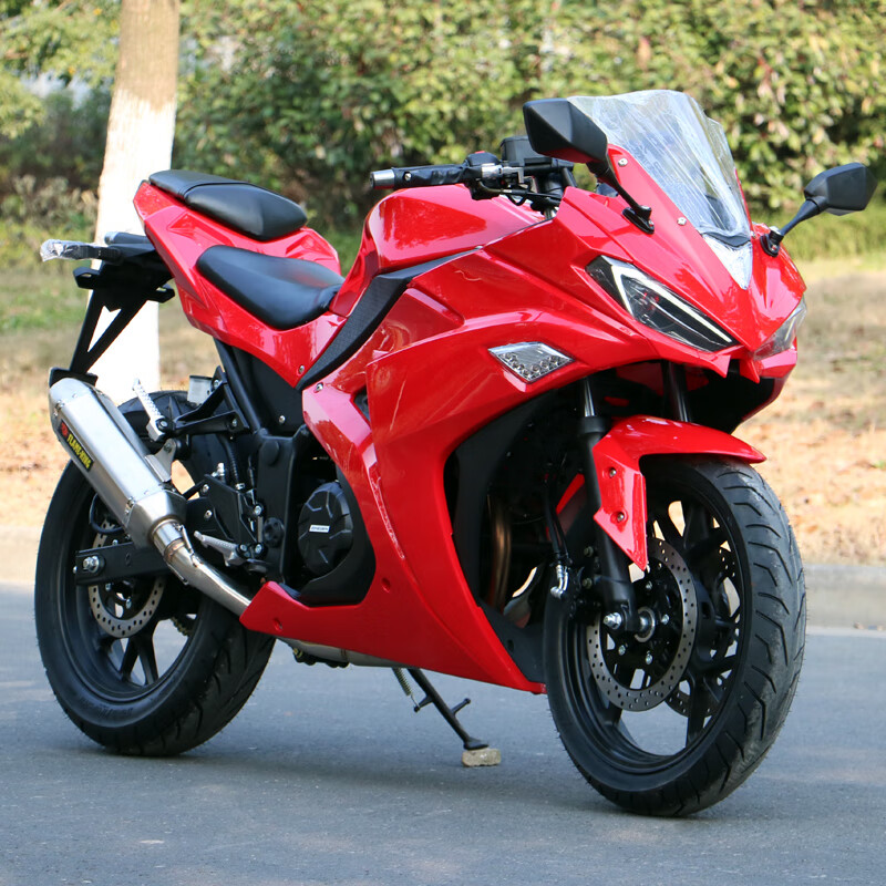 runtema全新v6摩托车国四电喷跑车400公路赛 小忍者r3地平线重机车可