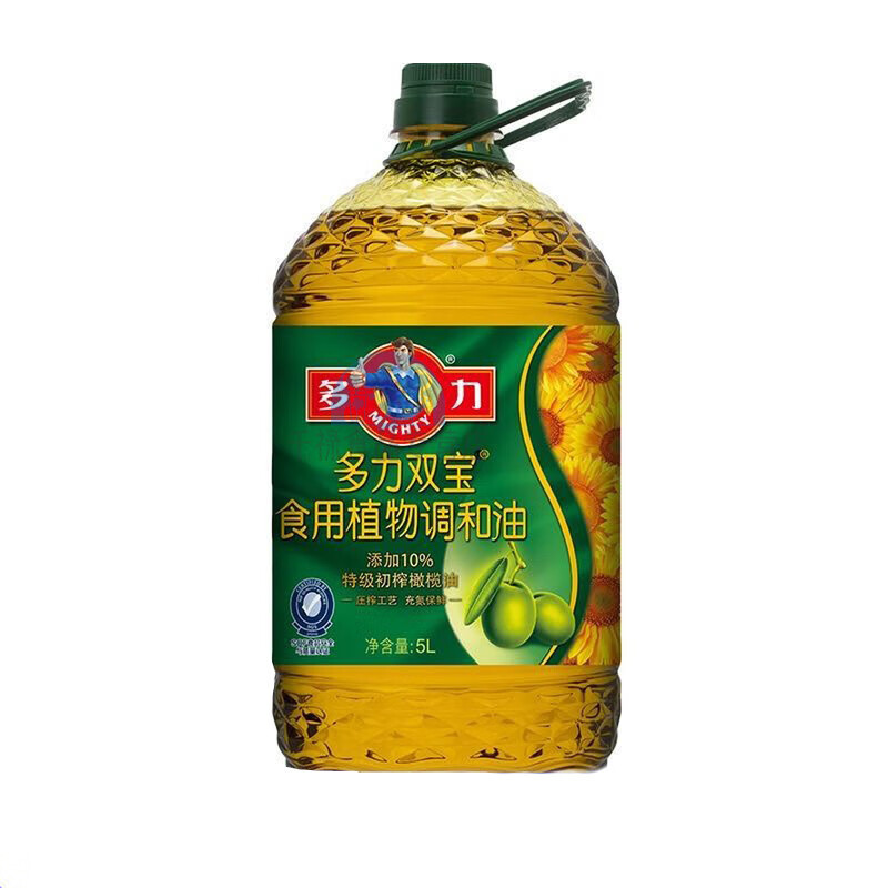 多力双宝 食用植物调和油5l 含20%初榨橄榄油 5000ml