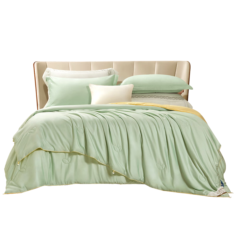 富安娜蚕丝被100%桑蚕丝被子母被双宫茧冬季加厚被芯双人11斤203*229cm