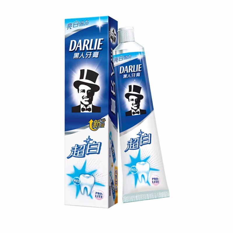 好来黑人超白系列牙膏清新口气多效护理家庭装男女通用 超白牙膏140g