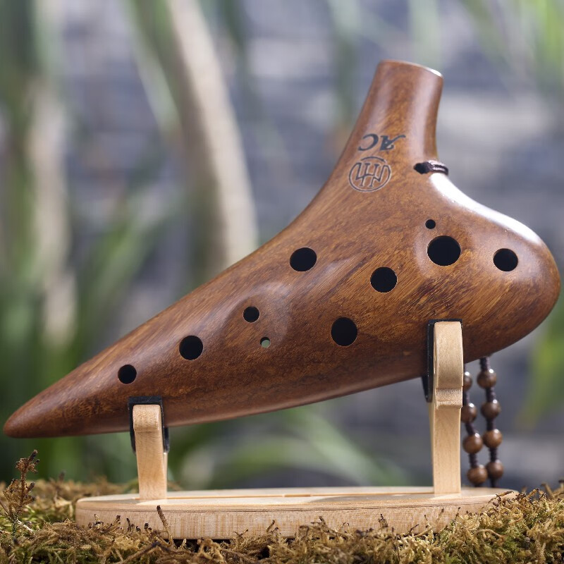 木火实木陶笛12孔中音C调十二孔AC木质陶笛轻气量乐器初学免费刻字 木火12孔AC重竹