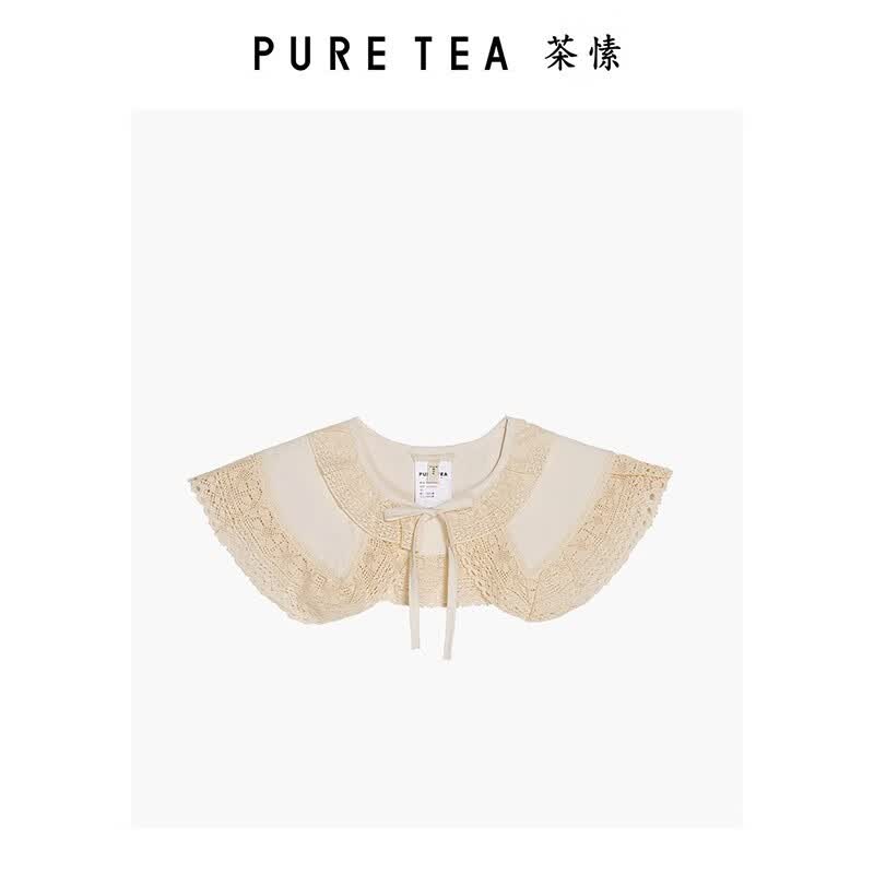 茶·愫puretea茶愫蕾丝系带娃娃领甜美可爱2023年新款女装 暮白使用感如何?