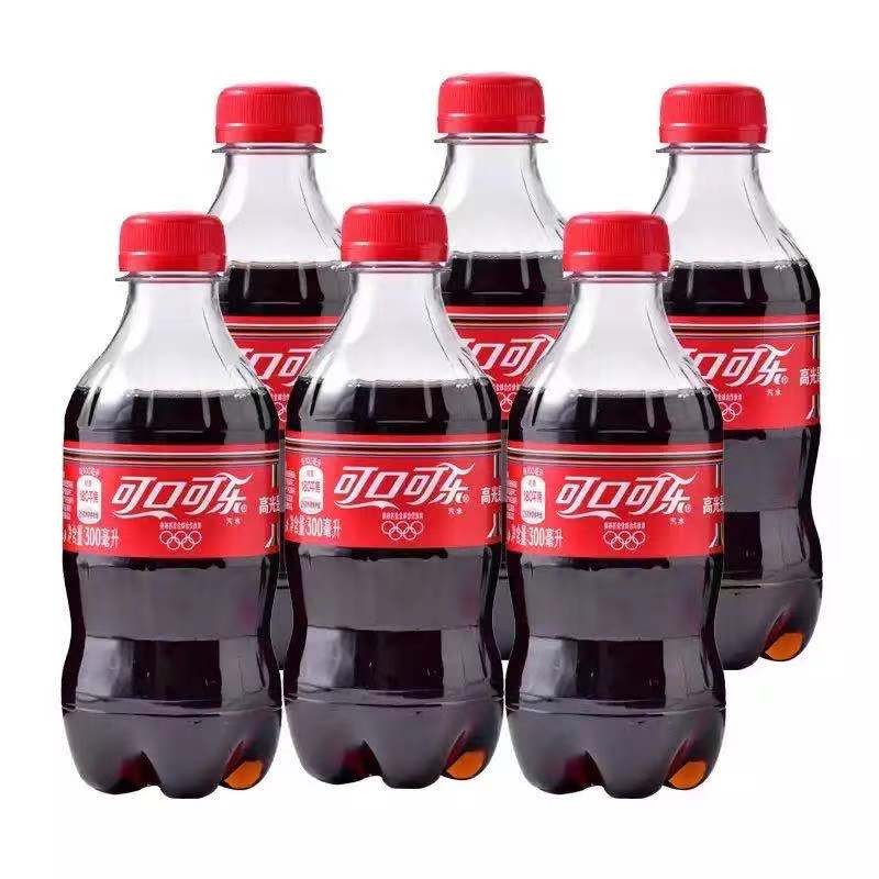 可口可乐Coca-Cola 碳酸饮料300ml*6瓶 可乐雪碧芬达零度可乐雪碧零卡 迷你小瓶装 可乐300ml*6瓶