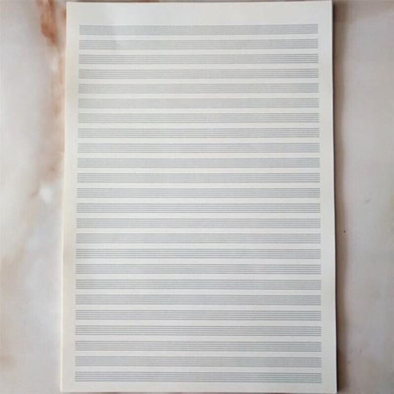 阡囤 五线谱总谱纸 8开作曲用谱本钢琴小提琴架子鼓萨克斯总谱纸 24行