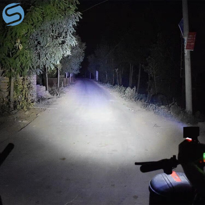 氏修【12V-85V通用】摩托车超亮改装灯电动车LED防水大灯免接线聚光灯 1支超亮夜豹18盏+螺丝