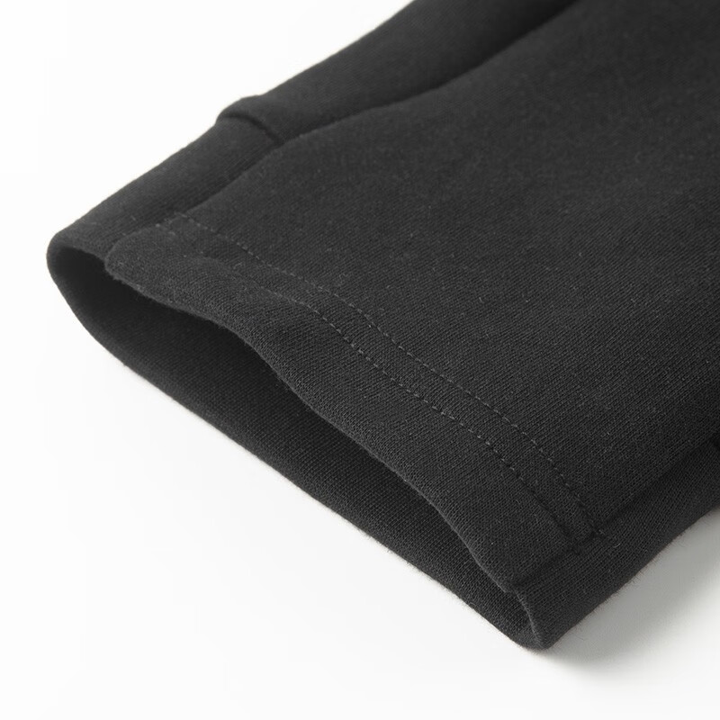 哈吉斯（HAZZYS）童装男童春新款红品简约款舒适百搭针织男童长裤 钻石黑 145