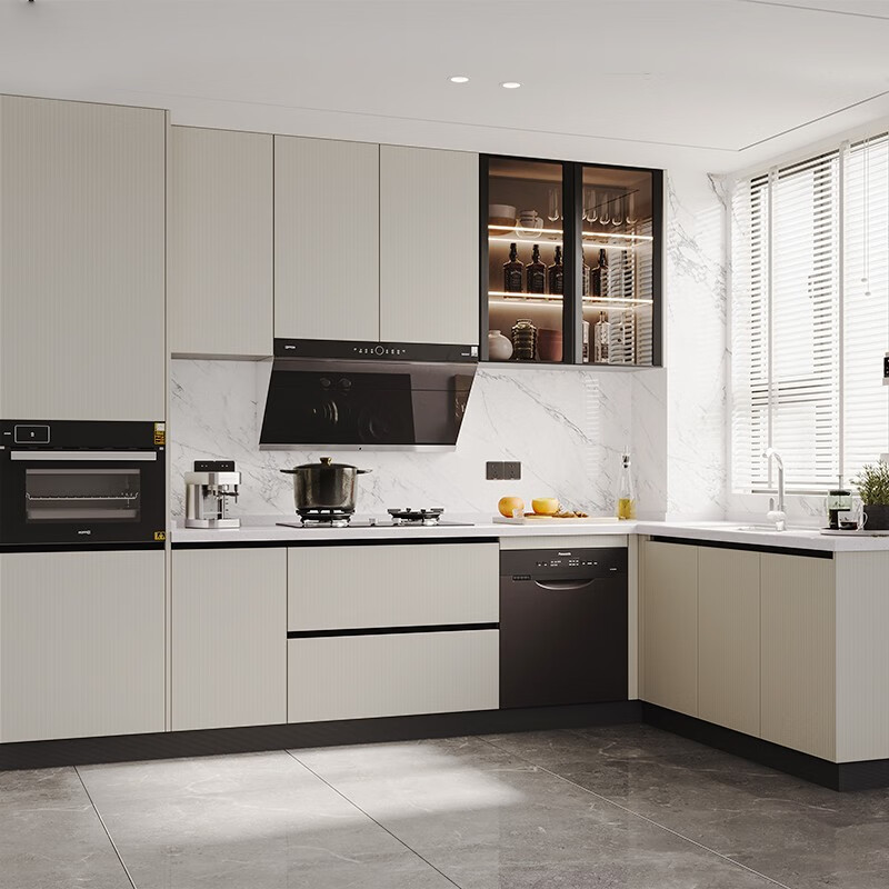 欧派(oppein)整体橱柜定制厨房装修石英石台面爱家板门板家用橱柜套餐