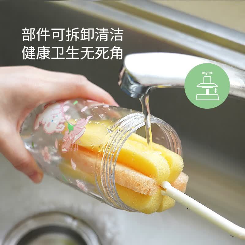 乐扣乐扣(LOCK&LOCK)奶茶杯塑料杯吸管杯便携提手水杯女果汁咖啡杯 樱花粉-700ML