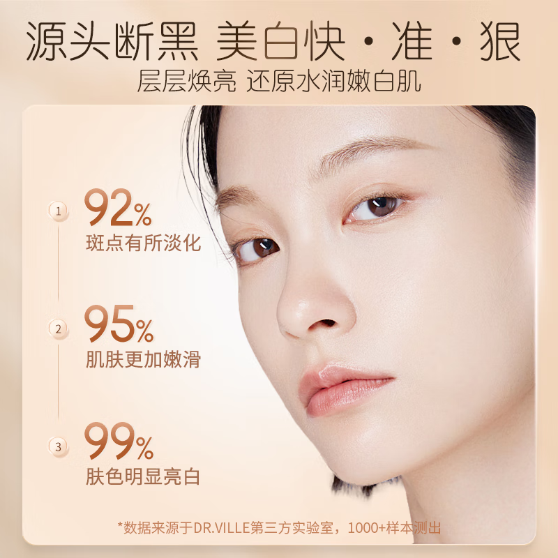 DR.VILLE+美白面膜睡眠免洗涂抹式淡斑提亮肤色细致毛孔男女学生补水保湿 一支装【尝鲜装】