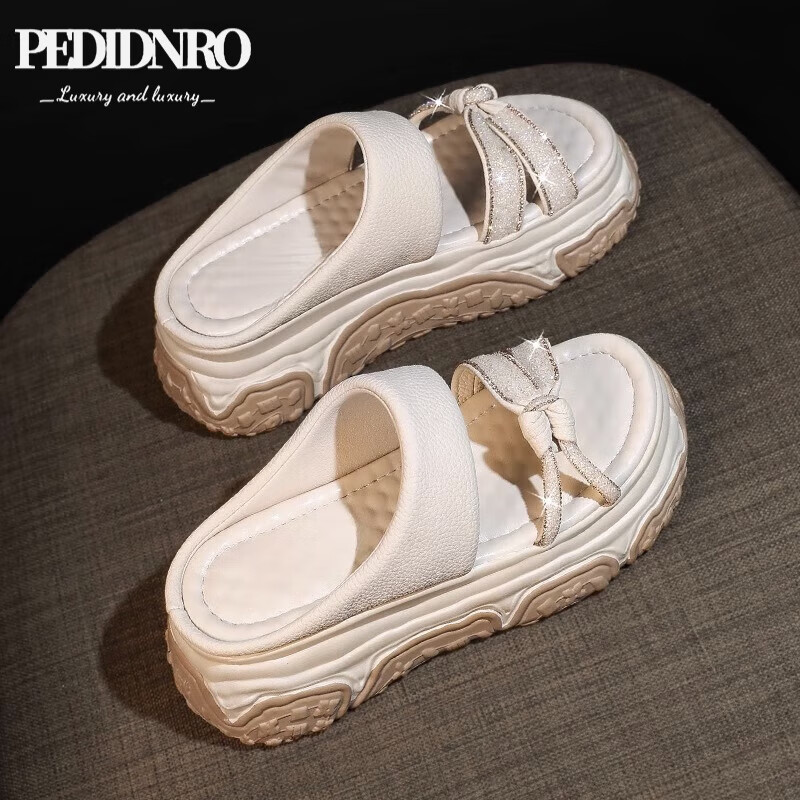 蓓蒂丹洛(pedidnro)品牌单鞋女厚底踩屎感拖鞋女夏季外穿2024新款仙女