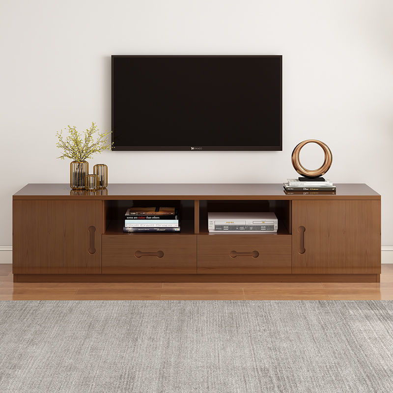 新品实木松木电视柜茶几多功能组合小户型储物创意客厅茶几桌 清漆