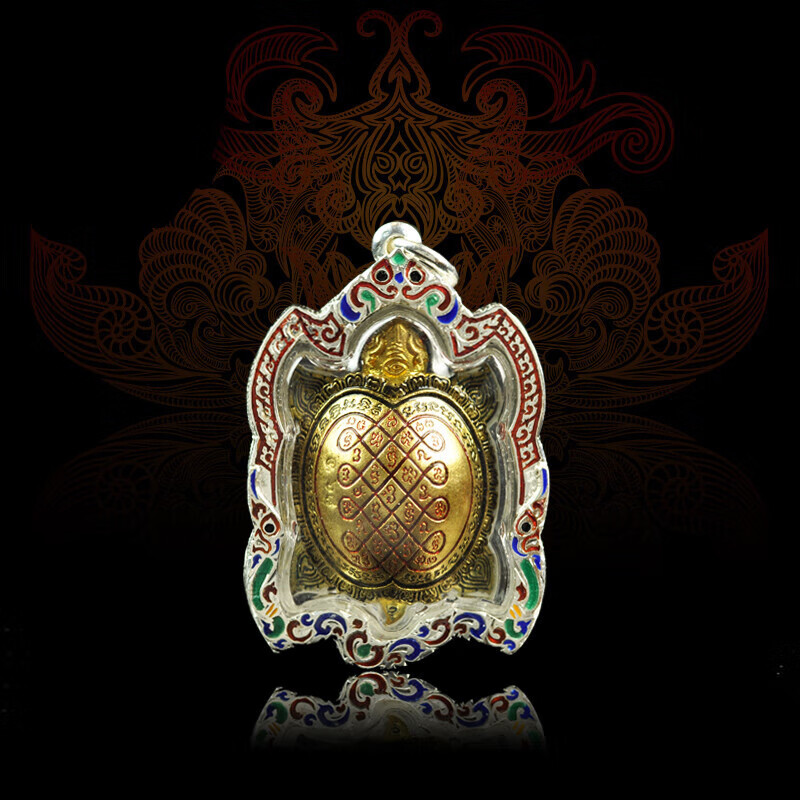 豪迎泰吉宝藏 泰牌 龙婆通 才龟原版真品 龙婆坤珐琅银壳泰历2562