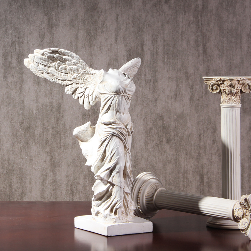 树脂工艺品创意摆件胜利女神雕塑断臂维纳斯石膏l 胜利女神小号白古