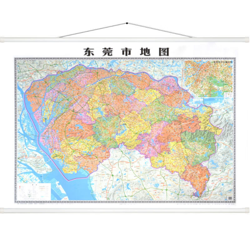 【极速】东莞市地图 2019全新版 东莞地形图 广东省系列地图 【极速】