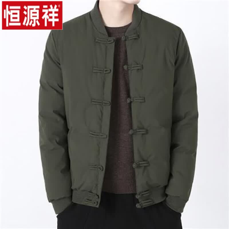恒源祥中国风棉衣男大码盘扣外套男士加厚唐装小棉服中式棒球棉袄子冬季 8002军绿色 M高性价比高么？