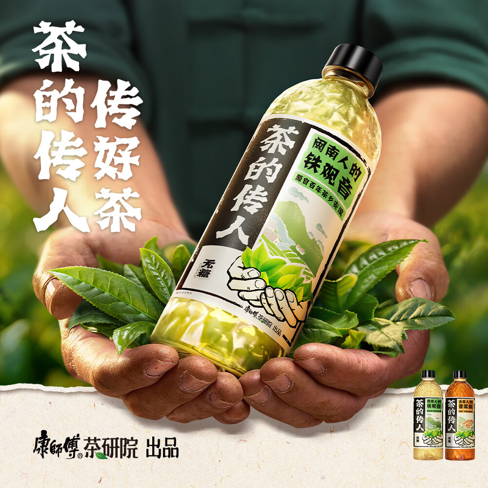 康师傅茶的传人 青柑普洱 铁观音 无糖茶饮料 闽南人的铁观音 500ml*15瓶
