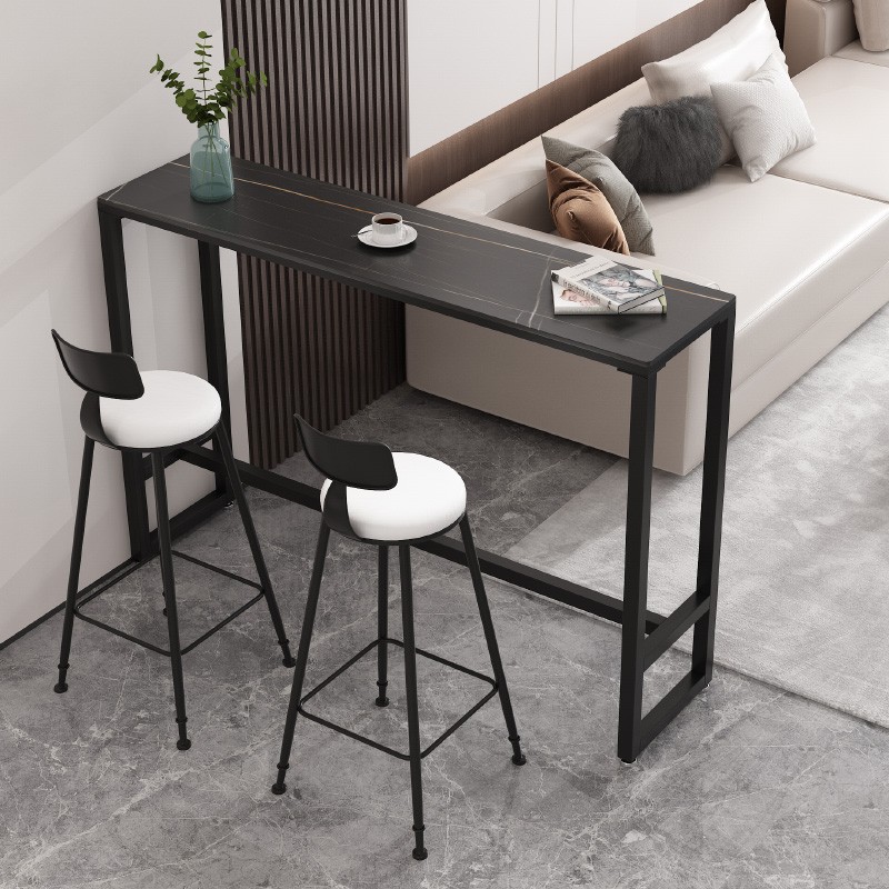 (岩板黑金)台面 黑脚 单桌:长120*宽40*高105cm