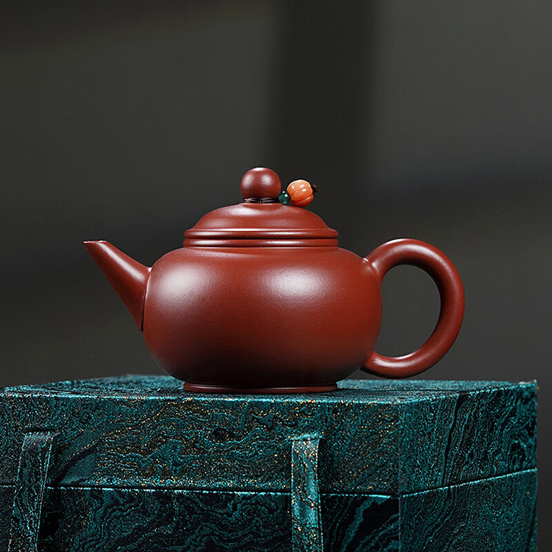 uhfr紫砂壶宜兴丁蜀手工茶具原矿大红袍水平壶160ml家用茶壶单壶