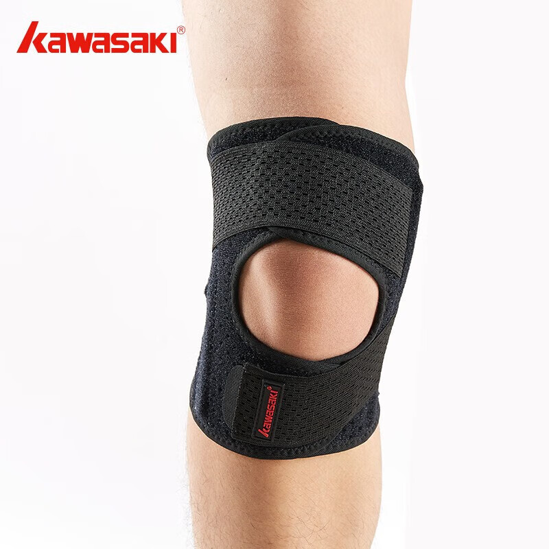 川崎（KAWASAKI）运动护膝篮球跑步羽毛球半月板护膝运动护具KF-3418黑色
