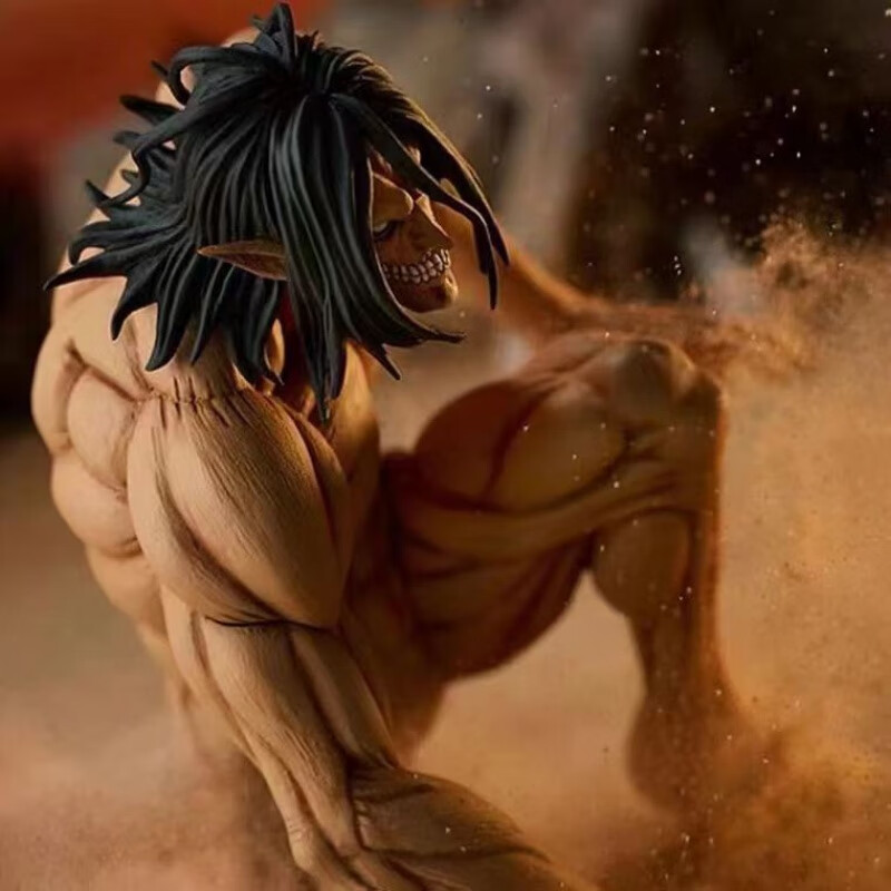 执爱进击的巨人手办艾伦 蹲姿桌面车载机箱摆件公仔男生礼物手办模型