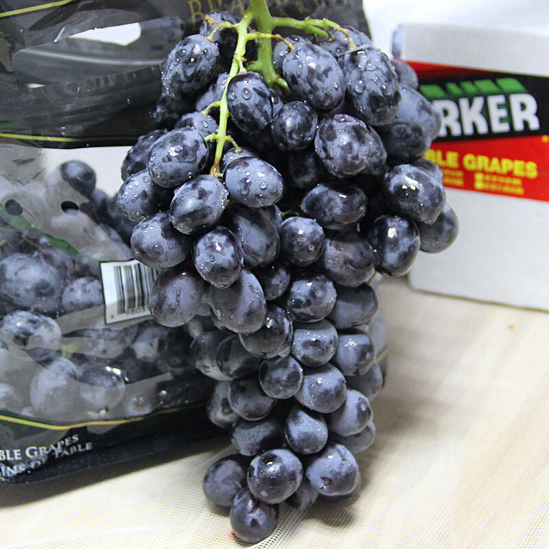 皓谦【jd物流】现货无籽黑提新鲜葡萄黑加仑提子时令水果生鲜团 2斤装