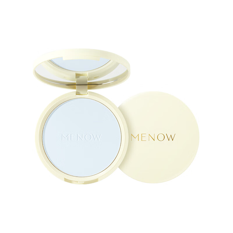 美诺粉饼蜜粉饼定妆粉干皮控油持久养肤散粉大白饼  L01冰肌蓝15.5g