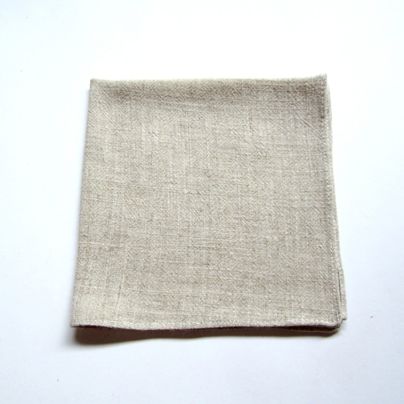 纤晟伊定制棉麻加厚柔软男女随身手帕素色老人手帕来图印制图案logo 
