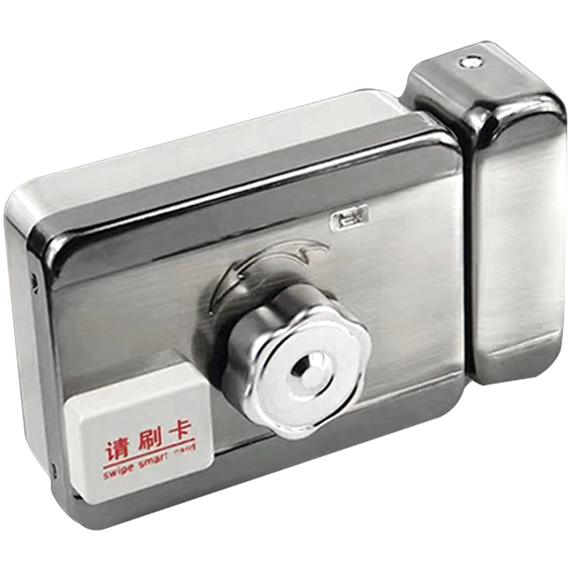 GUSREE手機(jī)APP遠(yuǎn)程遙控開門鎖 智能鎖 家用防盜門鎖 門禁刷卡鎖 電磁鎖 接電款【刷卡+遙控器+手機(jī)開鎖】 單頭鎖-旋鈕開鎖