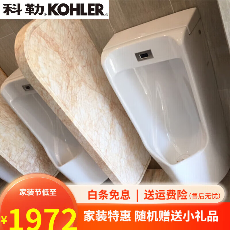 科勒（KOHLER）小便斗感应一体落地立式挂墙壁挂式小便器卫浴 USWN870【直流干电池】