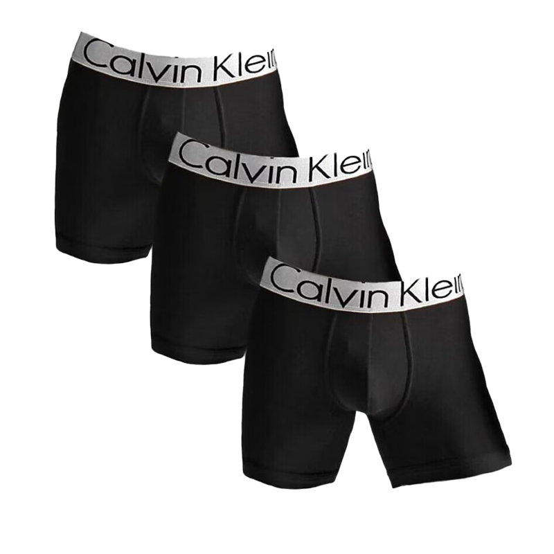 Calvin Klein卡尔文·克莱恩 男士四角舒适内裤三条装 NB3075 902M