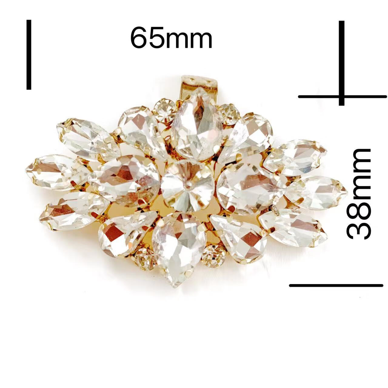 可拆卸diy鞋饰夹扣 高跟鞋配饰鞋花婚鞋金属水钻鞋扣 M798可拆一个