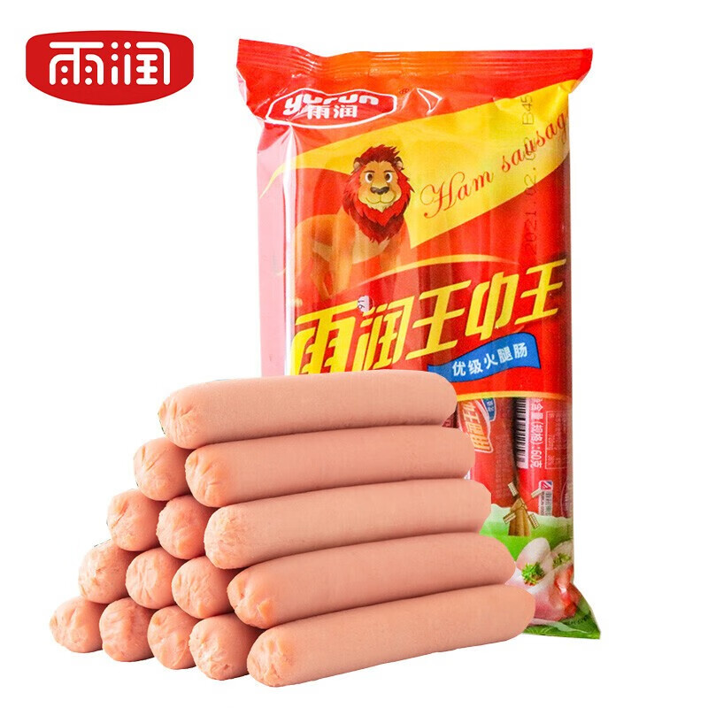 雨润王中王优级火腿休闲肉类零食即食泡面搭档 优级火腿肠224g*1袋