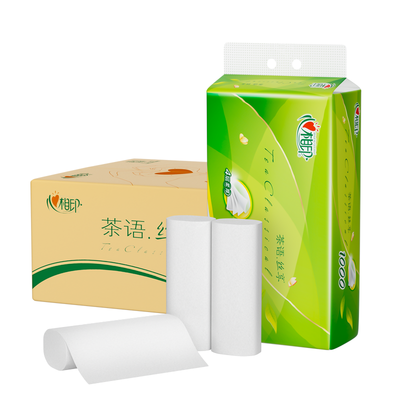 心相印(mind act upon mind)心相印茶语系列无芯卷纸4层100g*40卷