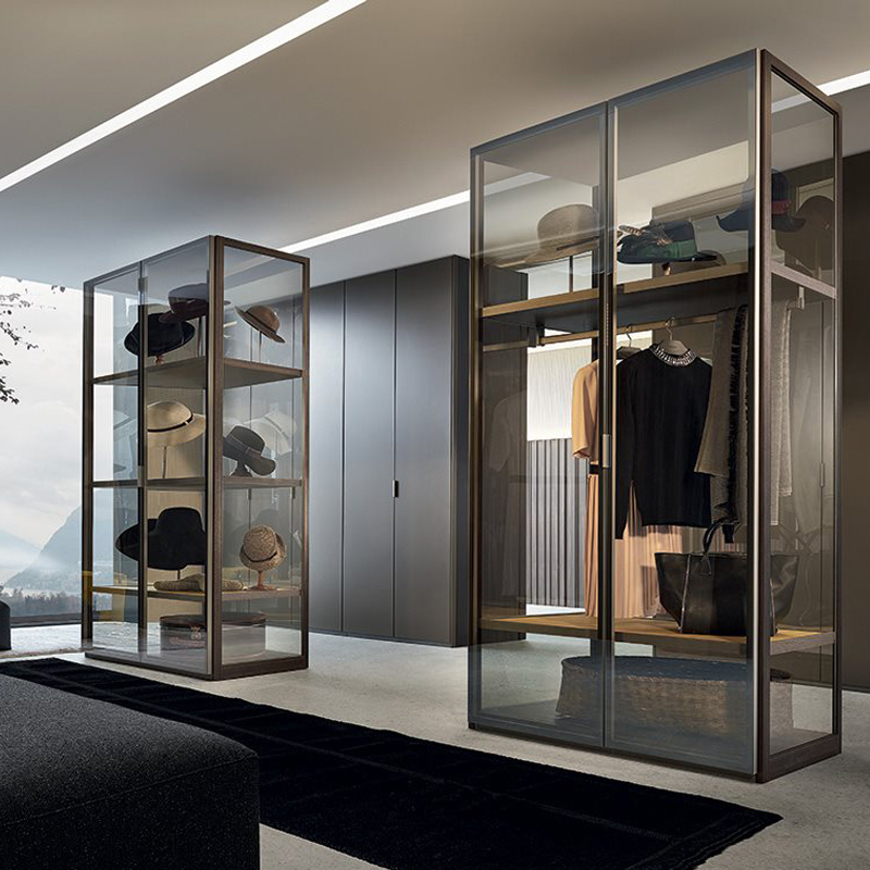 mef守迹 卧室衣柜简约时尚 全屋定制玻璃衣柜现代简约时尚轻奢一门到