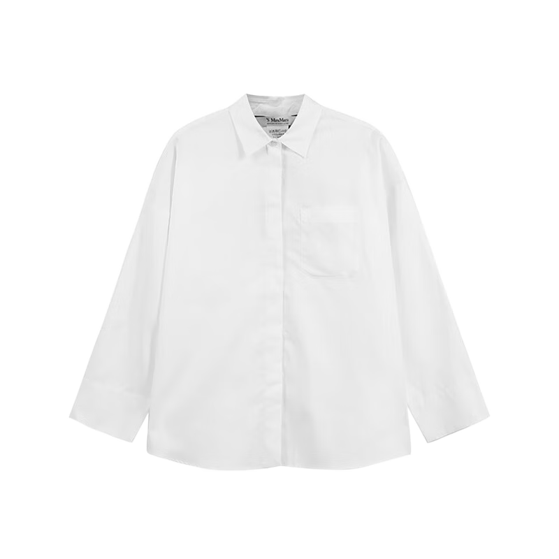 MAX MARA麦丝玛拉 maxmara 新品 女士宽松版休闲长袖衬衫女装LODOLA 002 19111091 白色 40