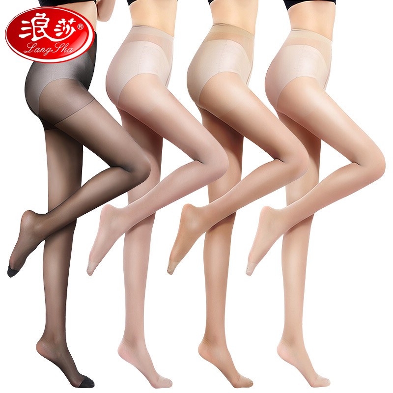 浪莎丝袜女夏季超薄性感长筒连裤袜防勾丝肉色美腿丝袜打底裤袜女黑丝z6860-4价格历史走势分析及销量趋势