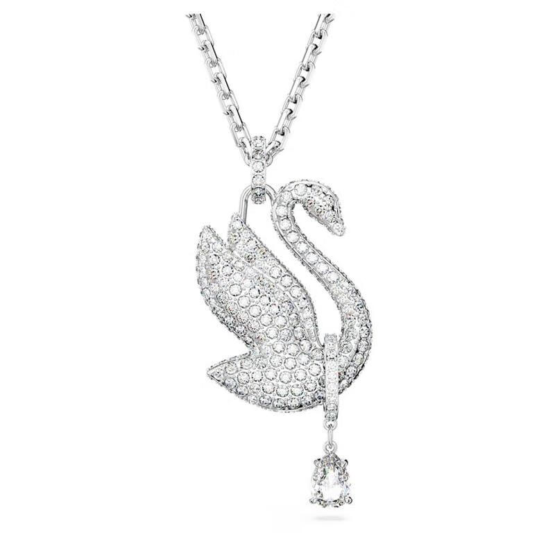 施华洛世奇(swarovski)新款女士优雅白天鹅项链 经典时尚饰品 iconic